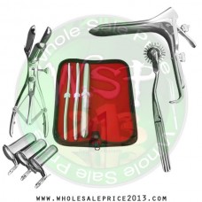  Hegar uterine dilator 3 pieces set, 7-8, 9-10, 17-18, pinwheel, mathieu, grave large, collin 3pcs